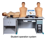 Habilidades físicas do diagnóstico do manequim da auscultação das Faculdades de Medicina com sistema dos consoles