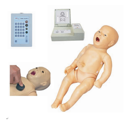 Manequim infantil dos cuidados funcionais completos com o monitor do CPR para a formação das Faculdades de Medicina