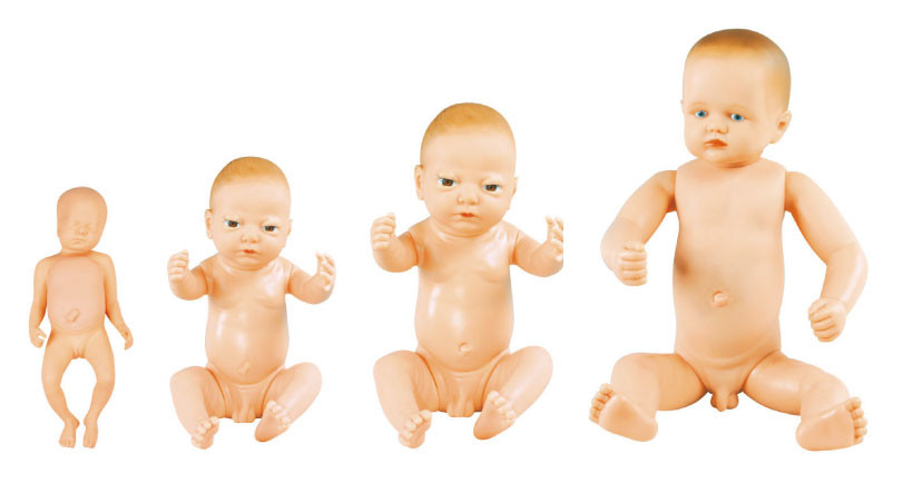 Manequim pediatra da simulação das bonecas recém-nascidas com cabo de cordão umbilical, simulação infantil