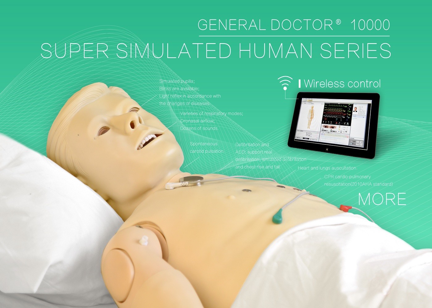 Simulador do general doutor Emergência Humano Paciente para o treinamento do CPR e a simulação do AED